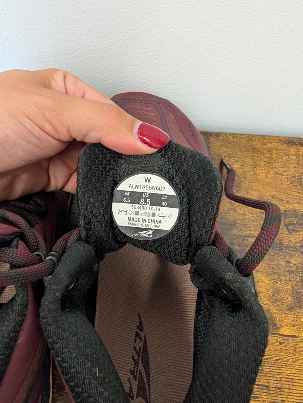 Altra 's Burgundy Lone Peak Hiking Boots - Picture 6 of 8